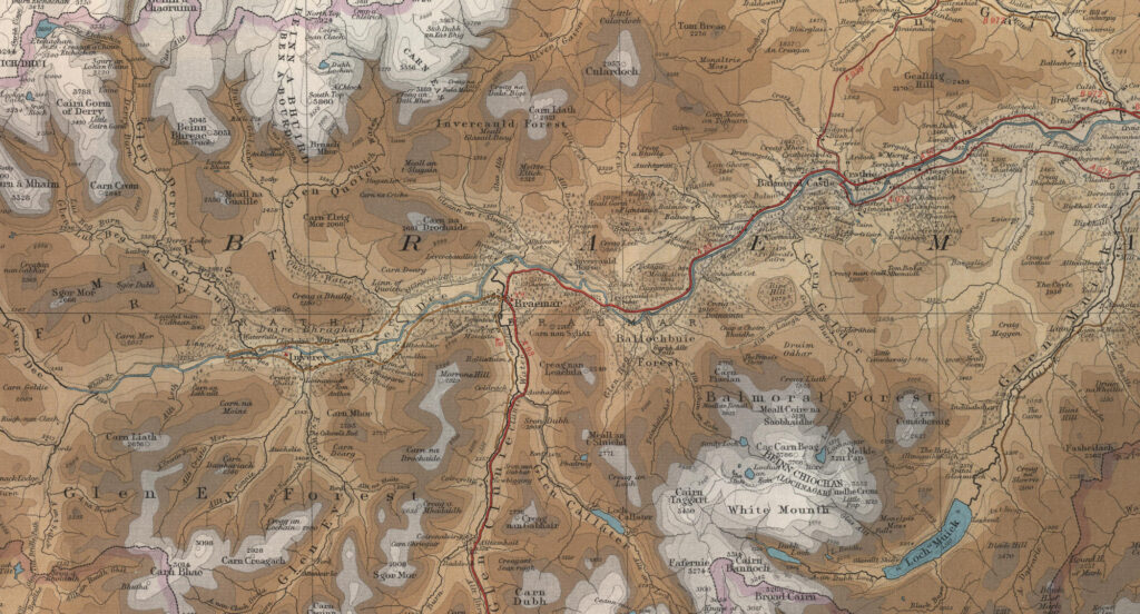 Map of the Upper River Dee