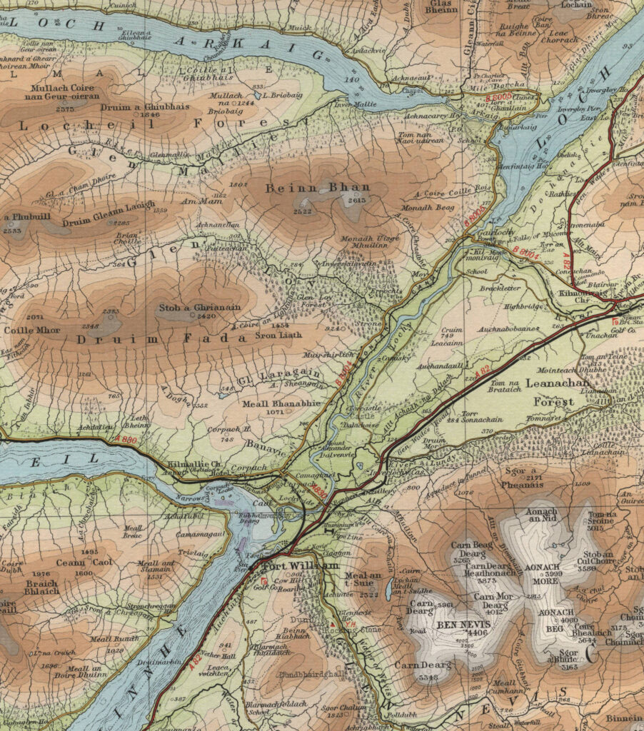 River Lochy Salmon Fishing Map