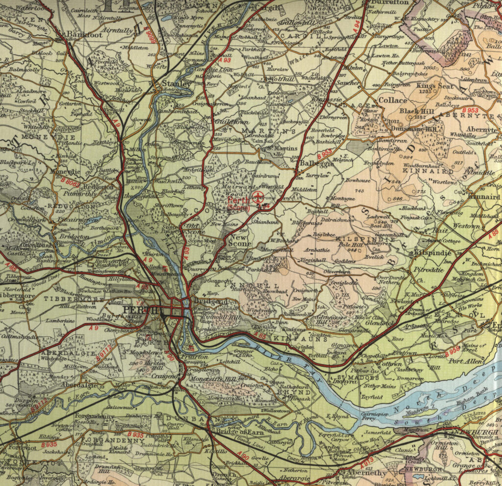 Map of the Lower Tay Valley Lower River Tay Map