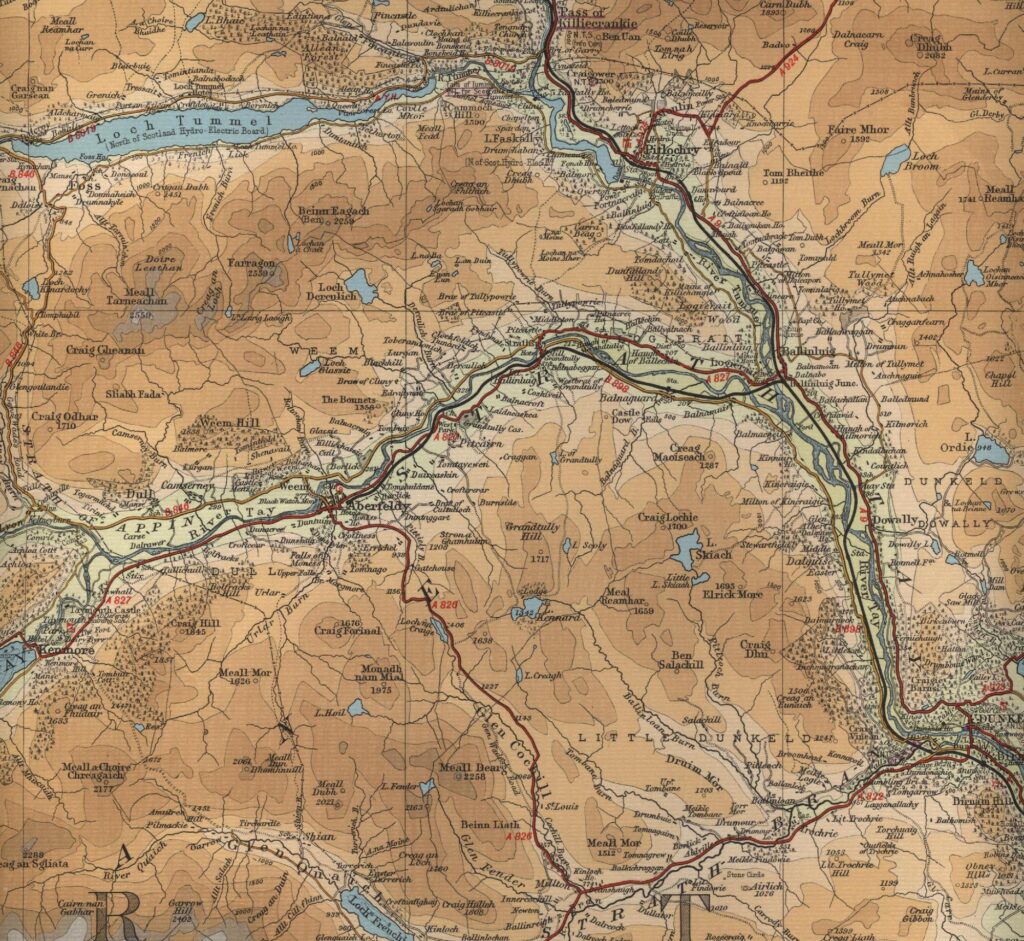 Map of the Upper Tay Upper Tay Map