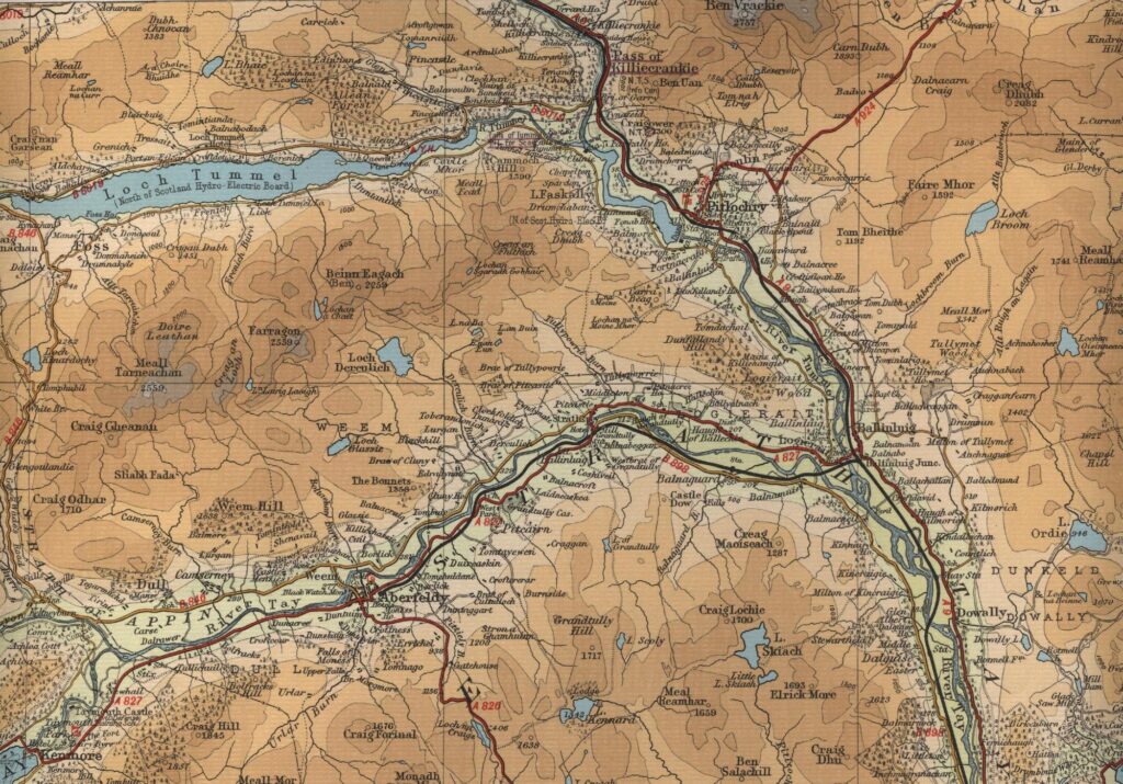 River Tyummel Salmon Fishing Map